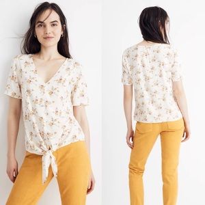 Madewell Novel Tie-Front Top in Windowbox Floral | Small